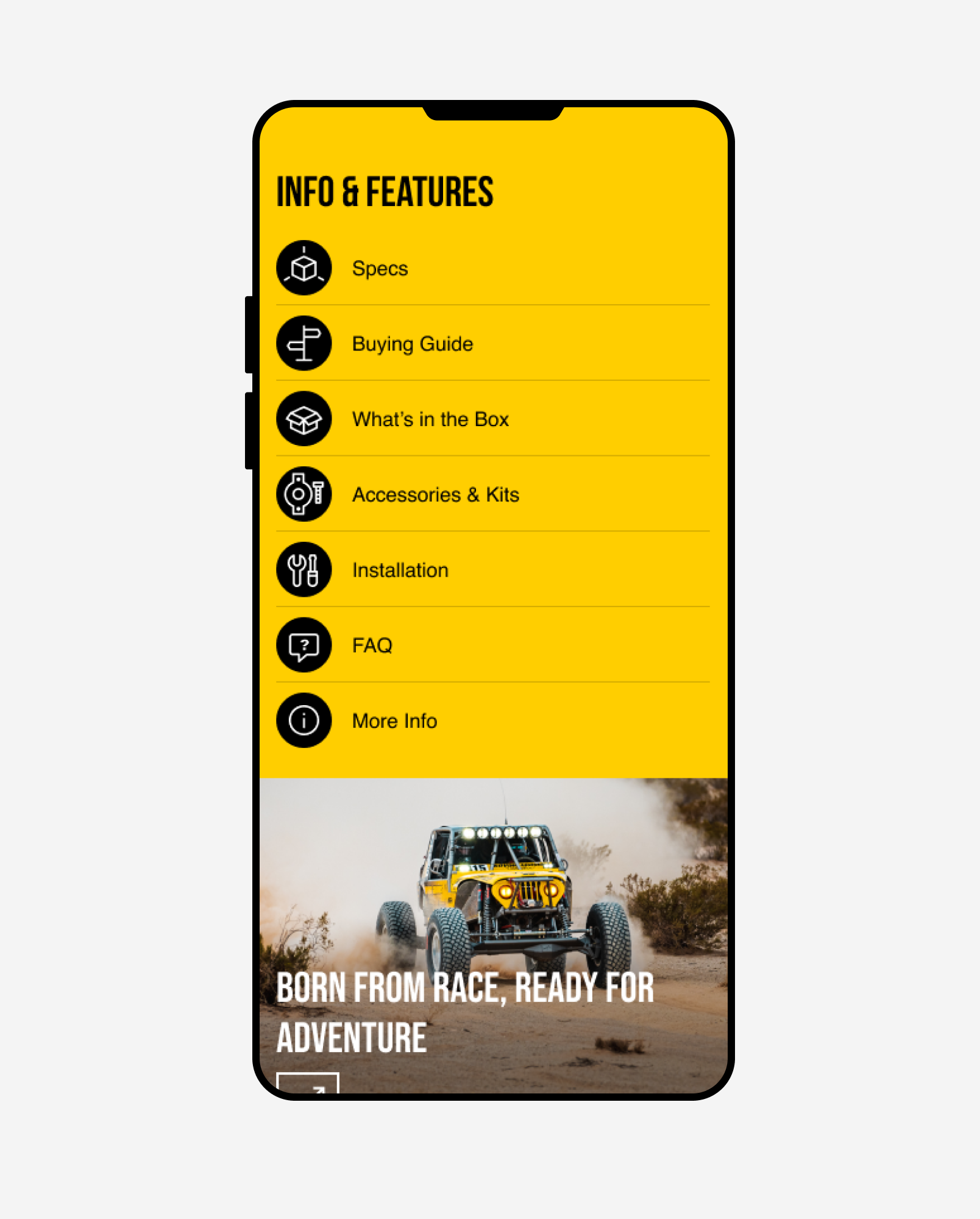 Features mobile